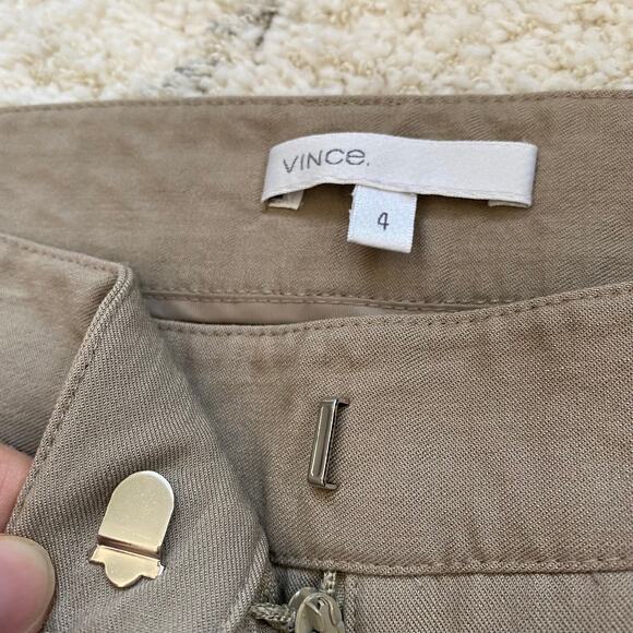 Vince Tan Wool Blend Mid-Rise Straight Leg Pants Size 4 - Picture 4 of 7